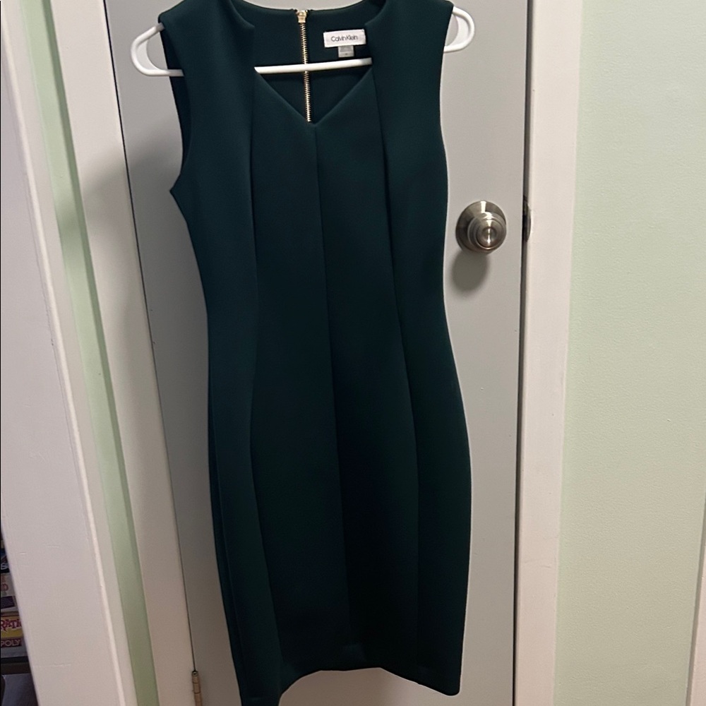 Calvin Klein Black Sleeveless Midi Dress